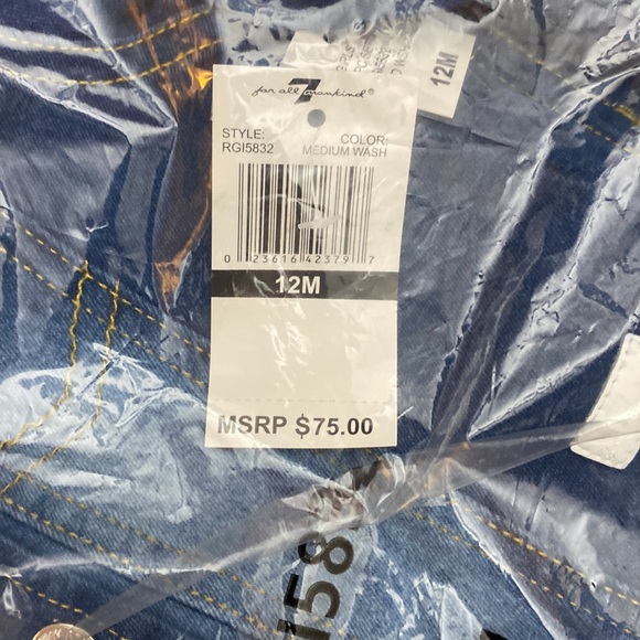 3 PC Set 7 For all mankind Denim Jacket + Pants + T-shirt - Picture 5 of 5